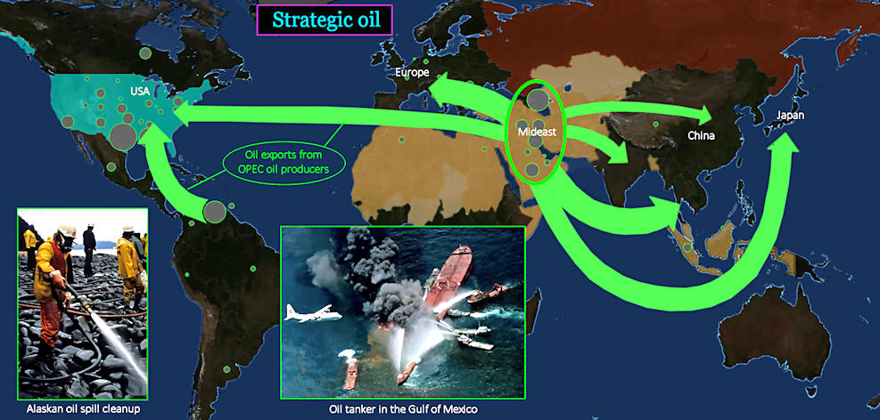 Strategic Oil, <i>Exxon Valdez</i>, 1990s map